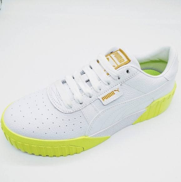 puma cali white and yellow